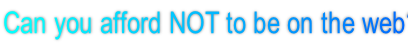 Can you afford NOT to be on the web?